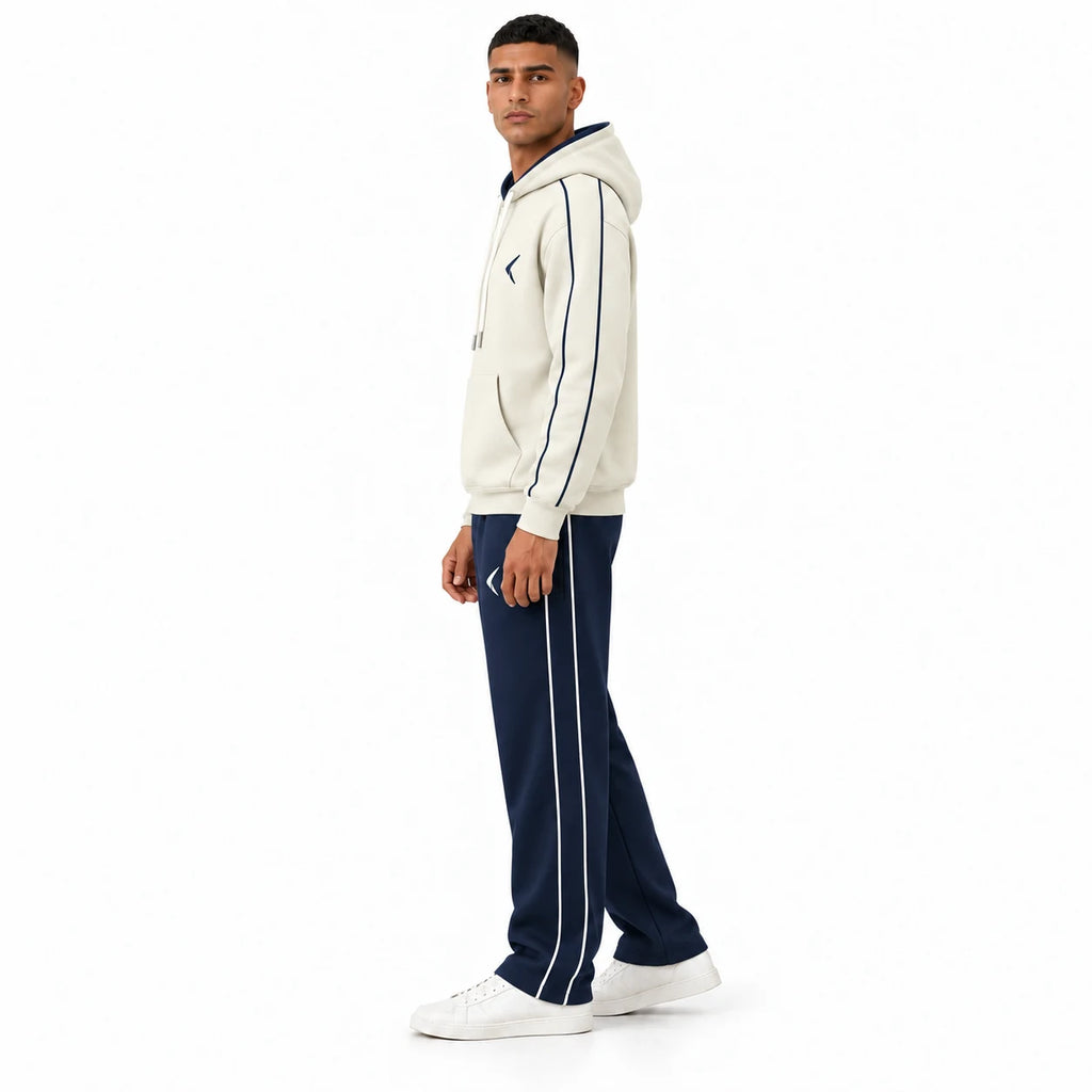 Men's Everyday Activewear Set - Sand Cream & Navy - View 4